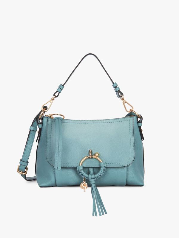 Chloé Bandolera Mujer Joan Azules Suede Cowhide VTRY93067